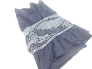 正絹　絞り樹木模様男物兵児帯